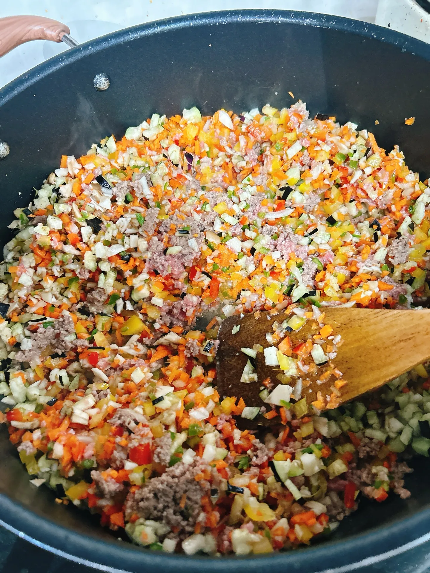 キーマカレー仕込み中